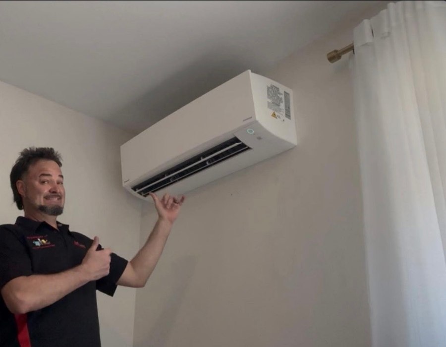 Mini split indoor unit installation